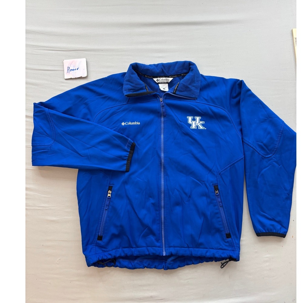 Columbia Kentucky Wildcats Omni-Shield Softshell Jacket Mens Large Royal Blue